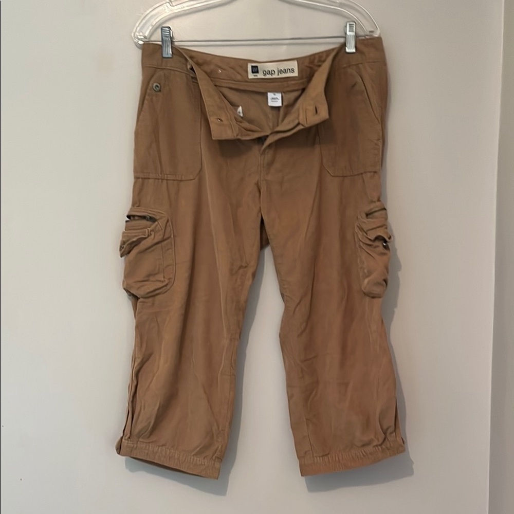 GAP Beige Cargo CAPRIS size 10, stretch corduroy - Picture 5 of 9